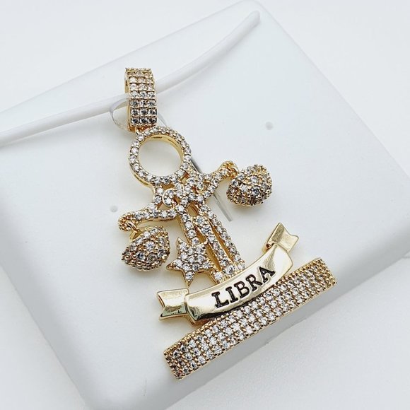 "14K Gold Plated Cubic Zircon Pendant, INUS1BR216 - Picture 6 of 9